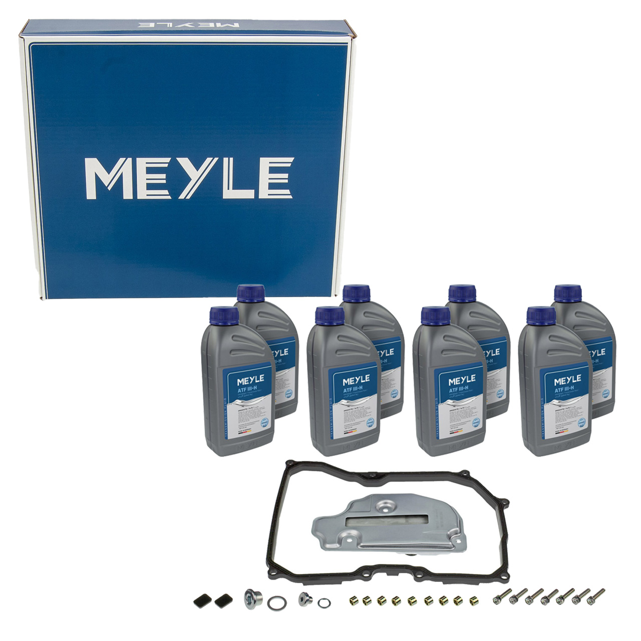 MEYLE 1001350100/XK Getriebefilter Satz 6-Gang AQ250 + 8L Getriebeöl VW Golf 5 Polo 9N A3