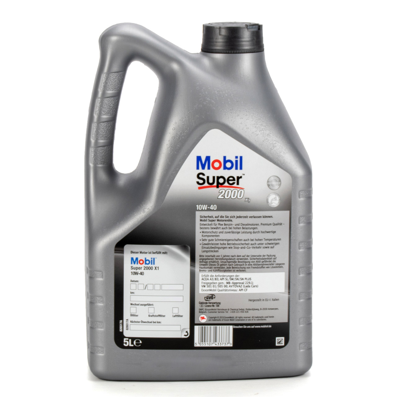 Mobil SUPER 2000 X1 10W40 Super Premium Motoröl Öl VW 501.01/505.00 - 5L 5 Liter