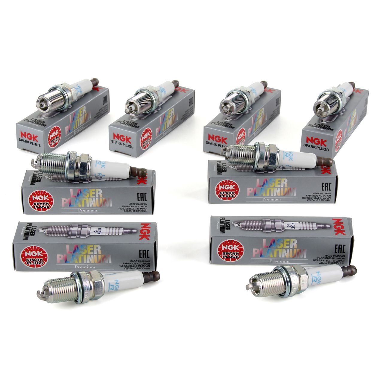 8x NGK 6840 PFR7W-T Zündkerze AUDI RS4 B7 BNS 420 PS bis Fgst.-Nr. 101905621