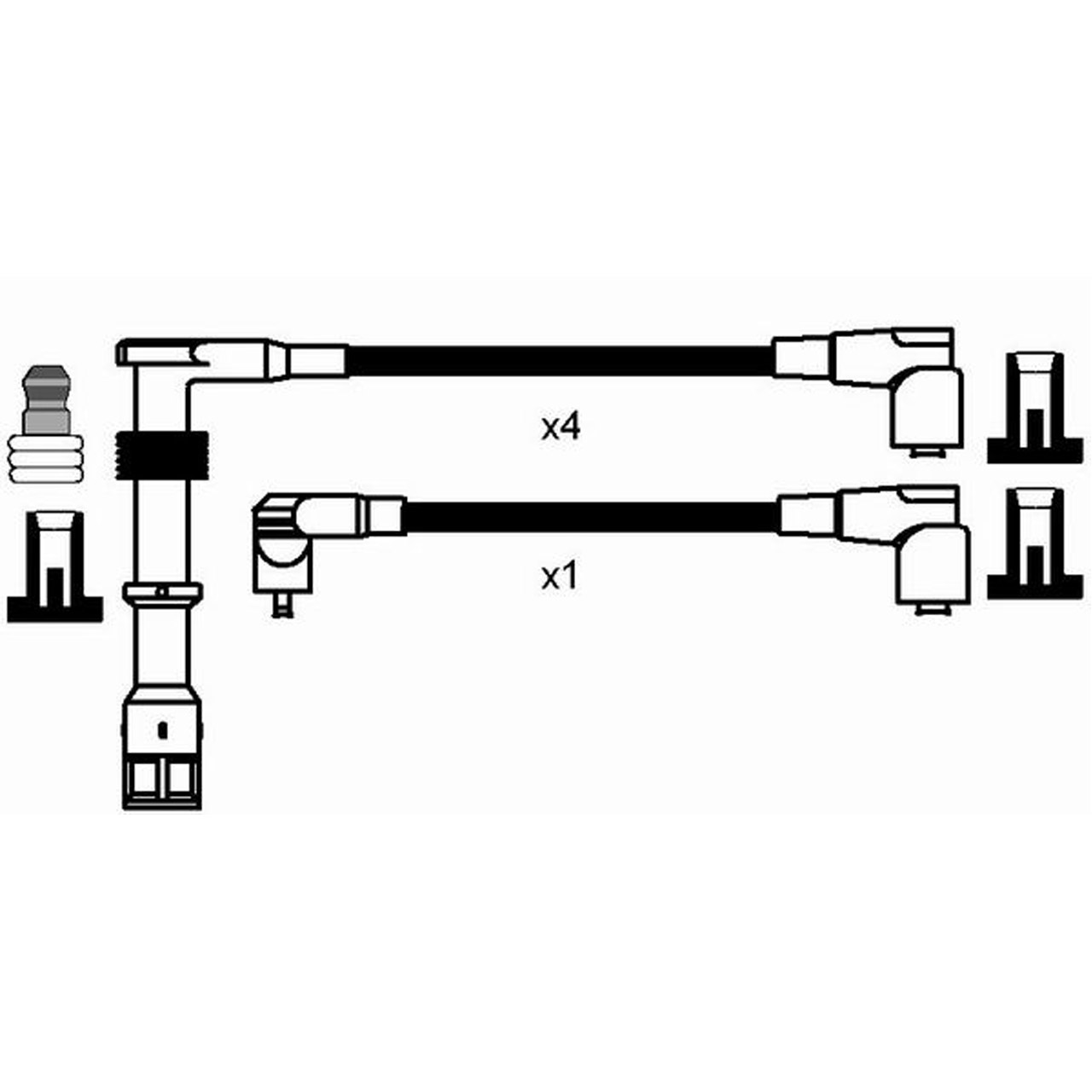 NGK 0505 RC-AD205 Zündkabelsatz Zündleitungssatz