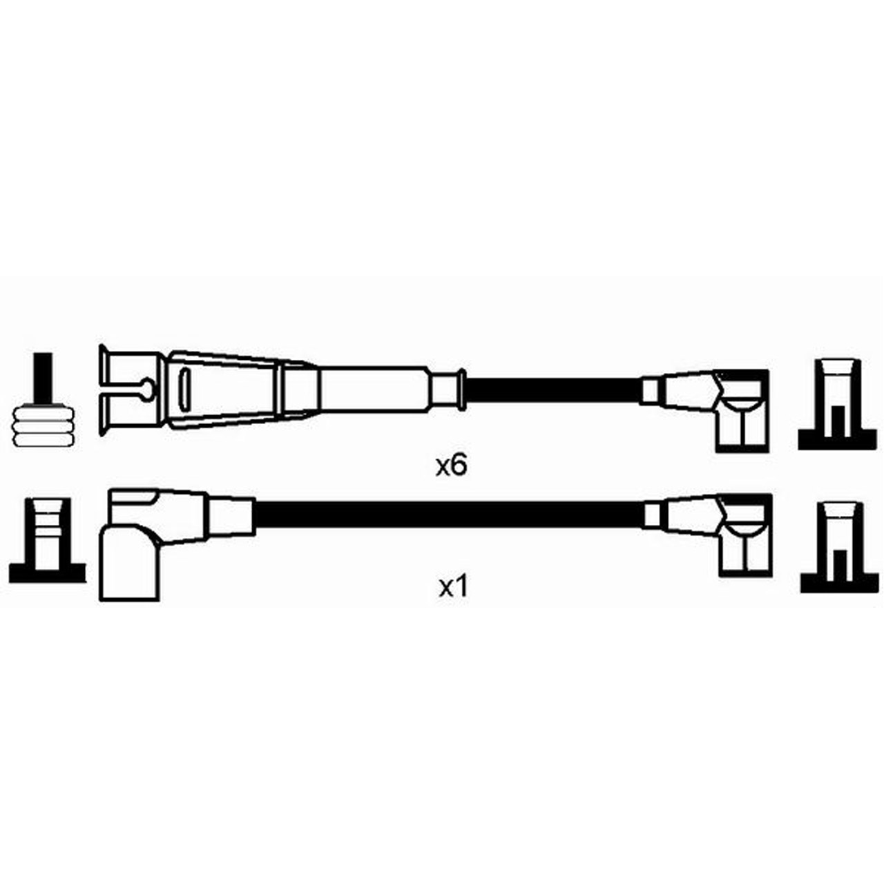 NGK 0741 RC-MB206 Zündkabelsatz Zündleitungssatz