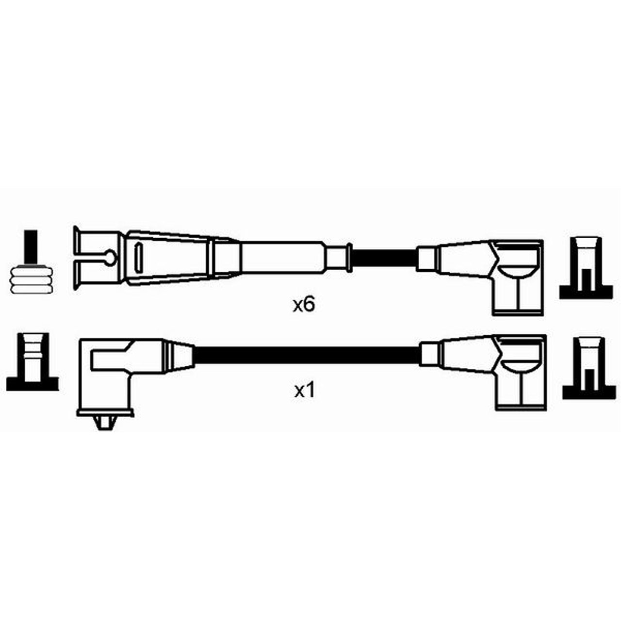 NGK 0743 RC-MB208 Zündkabelsatz Zündleitungssatz