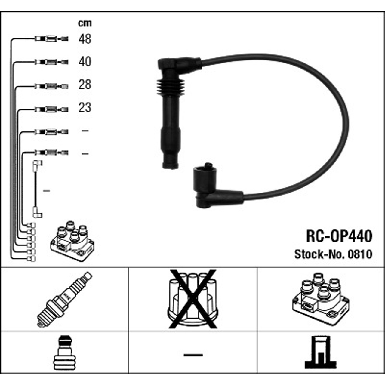 NGK 0810 RC-OP440 Zündkabelsatz Zündleitungssatz