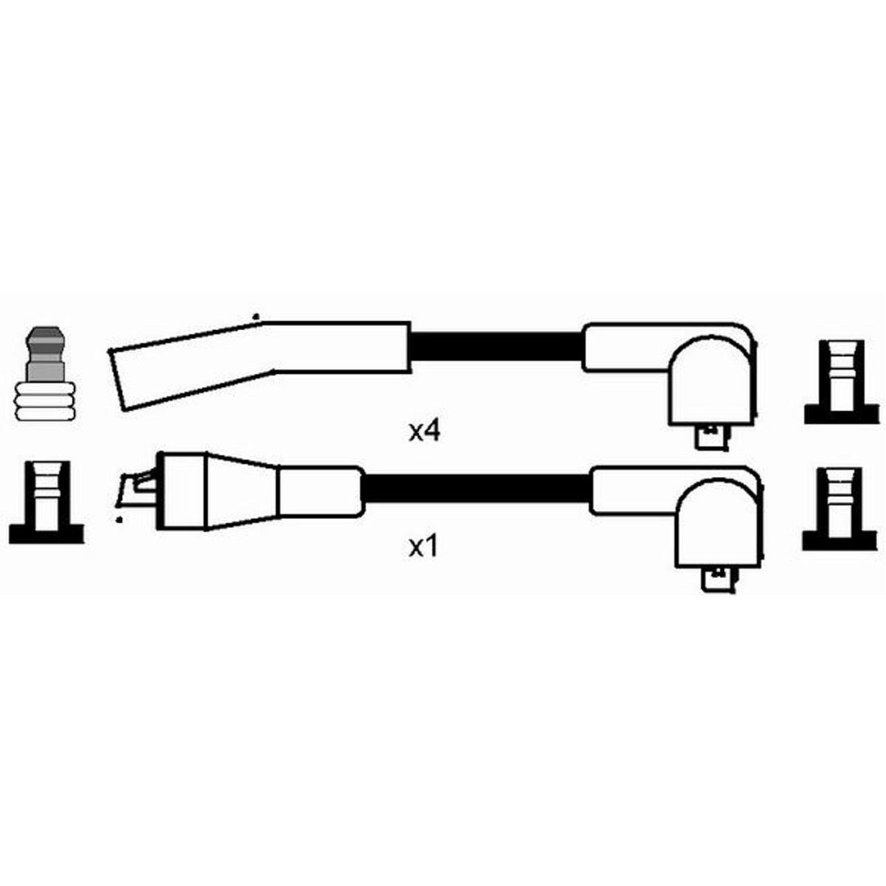 NGK 0887 RC-RV412 Zündkabelsatz Zündleitungssatz