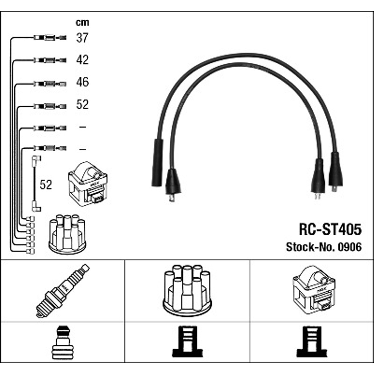 NGK 0906 RC-ST405 Zündkabelsatz Zündleitungssatz