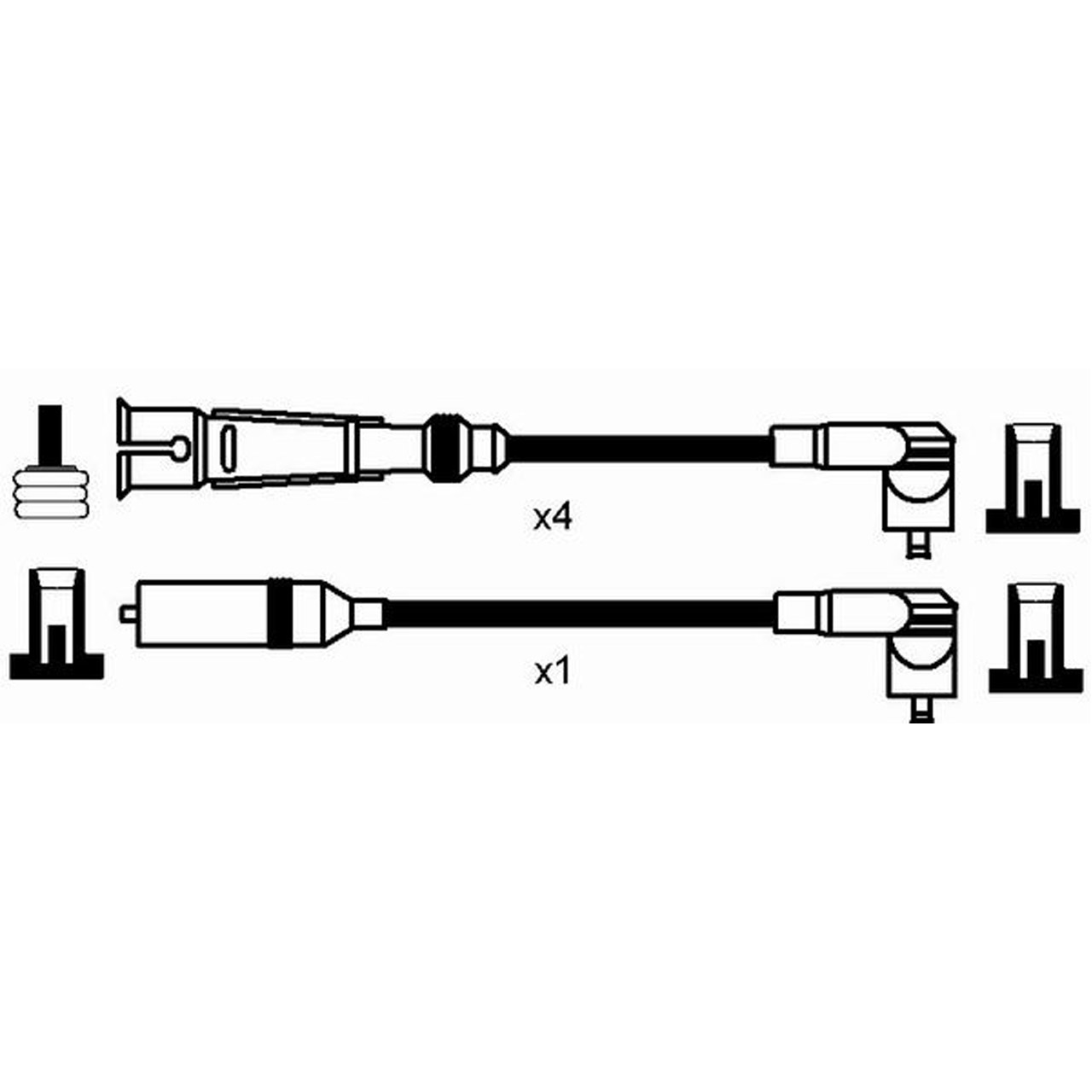 NGK 0937 RC-VW206 Zündkabelsatz Zündleitungssatz