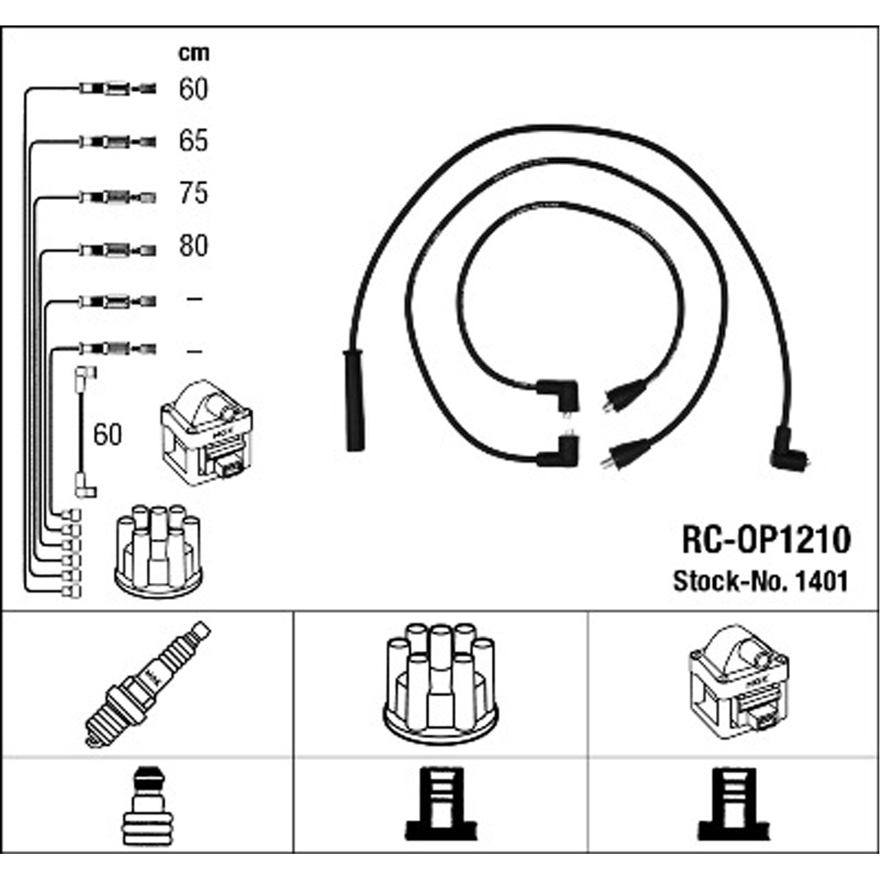 NGK 1401 RC-OP1210 Zündkabelsatz Zündleitungssatz