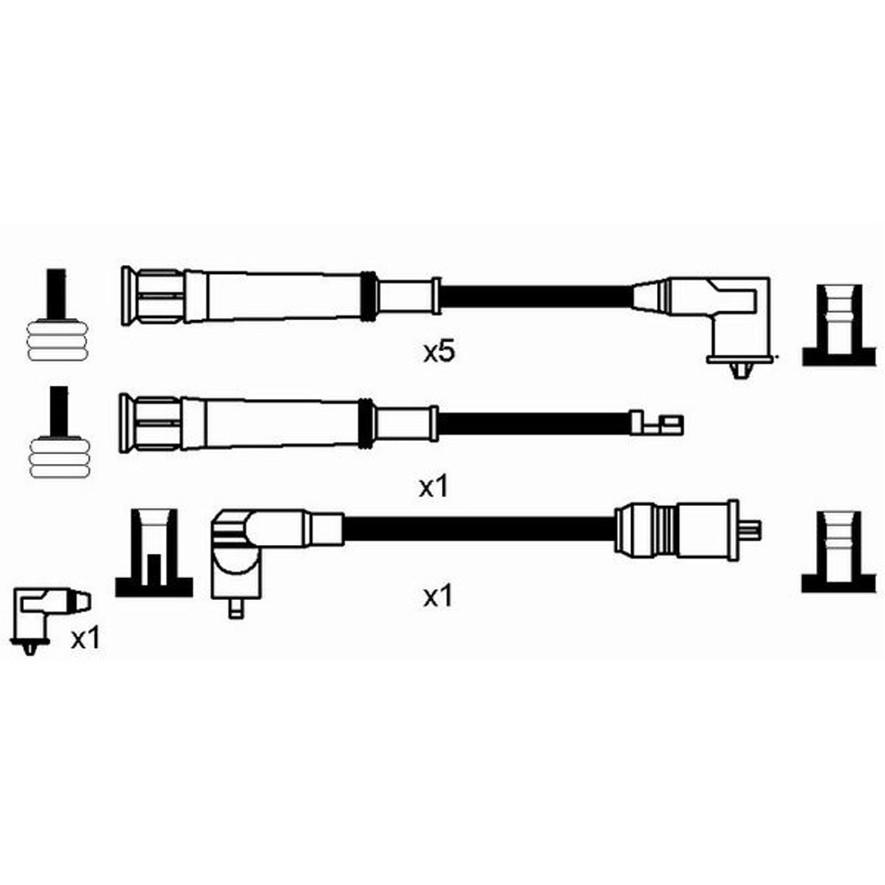 NGK 2566 RC-BW1101 Zündkabelsatz BMW 5er E12 E28 6er E24 7er E23 M30 B25 / B28