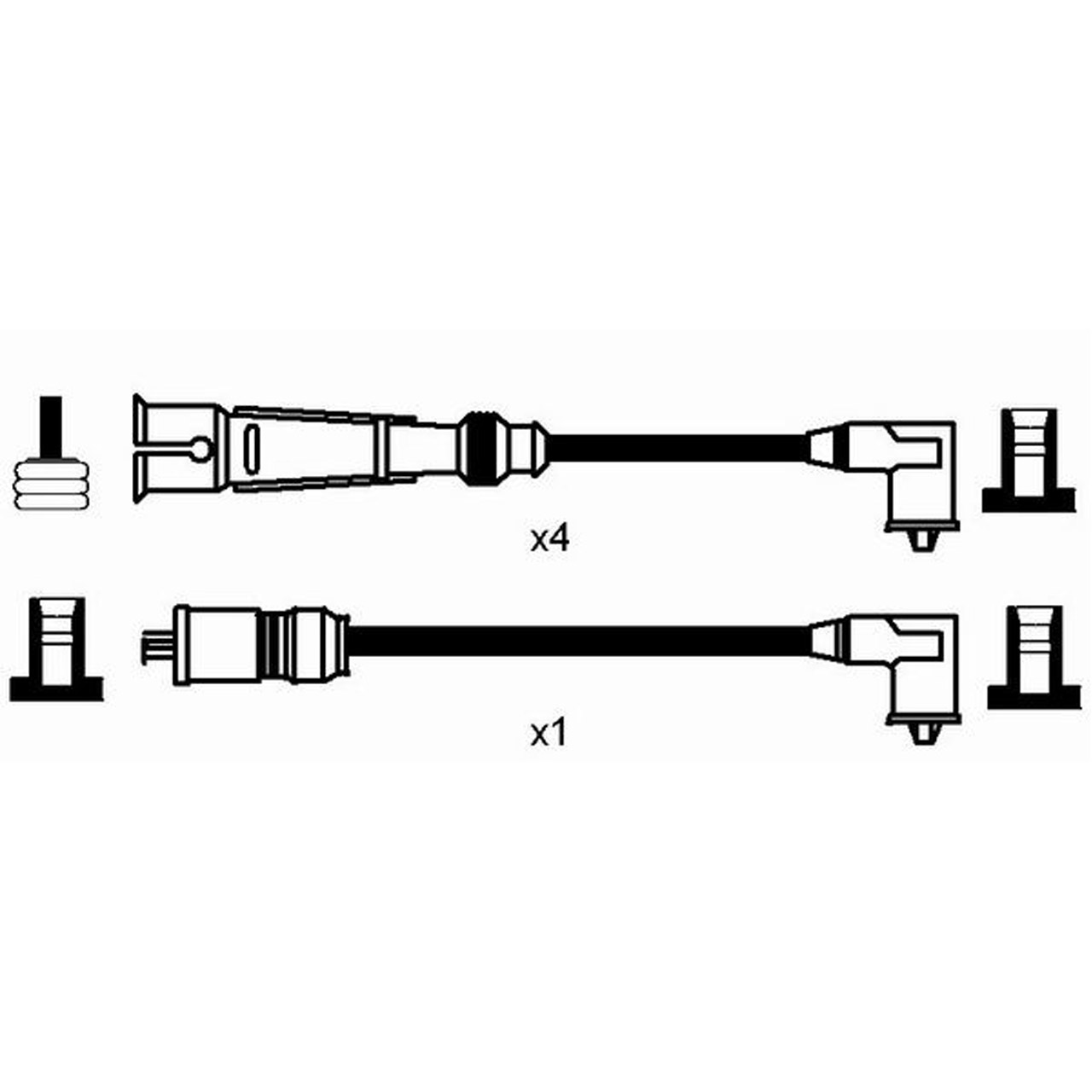 NGK 2573 RC-VW1103 Zündkabelsatz VW Caddy 1 (14) 1.6 75 PS 01.1983-07.1992 200998031