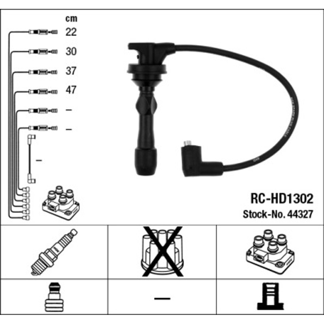 NGK 44327 RC-HD1302 Zündkabelsatz HYUNDAI i10 I i20 I KIA Picanto 2 1.2 Rio 3 1.25 CVVT