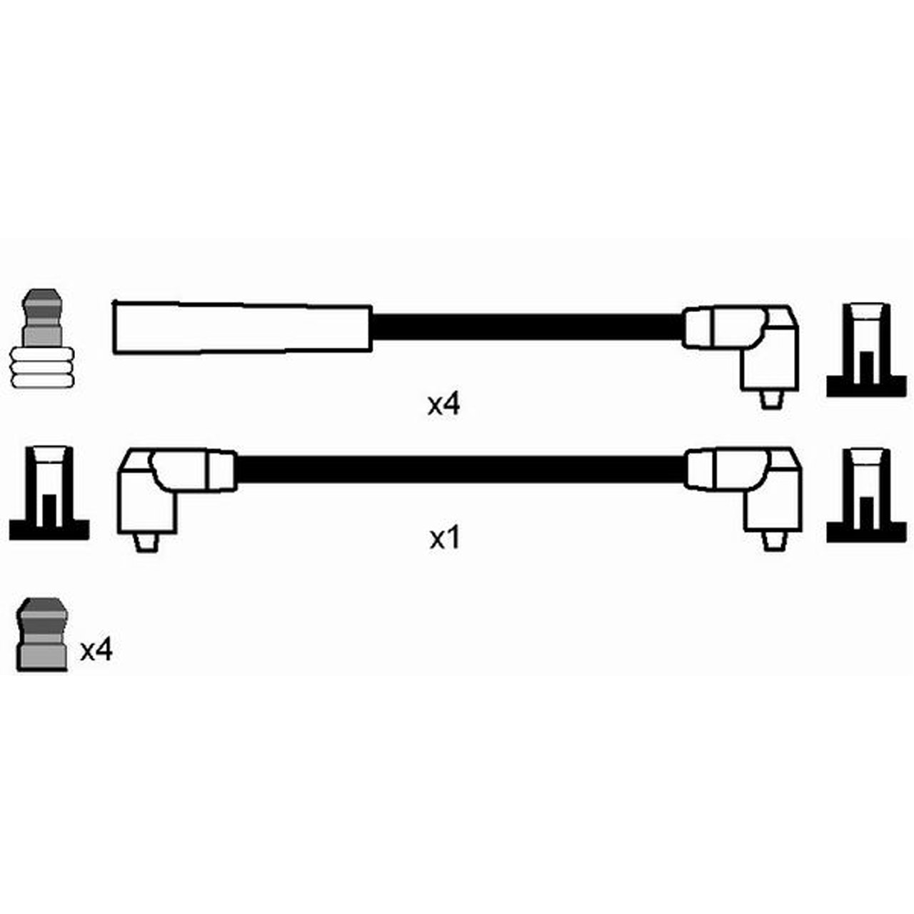 NGK 5404 RC-SD1201 Zündkabelsatz SKODA Felicia 1 2 (6U) 1.3 54/68 PS