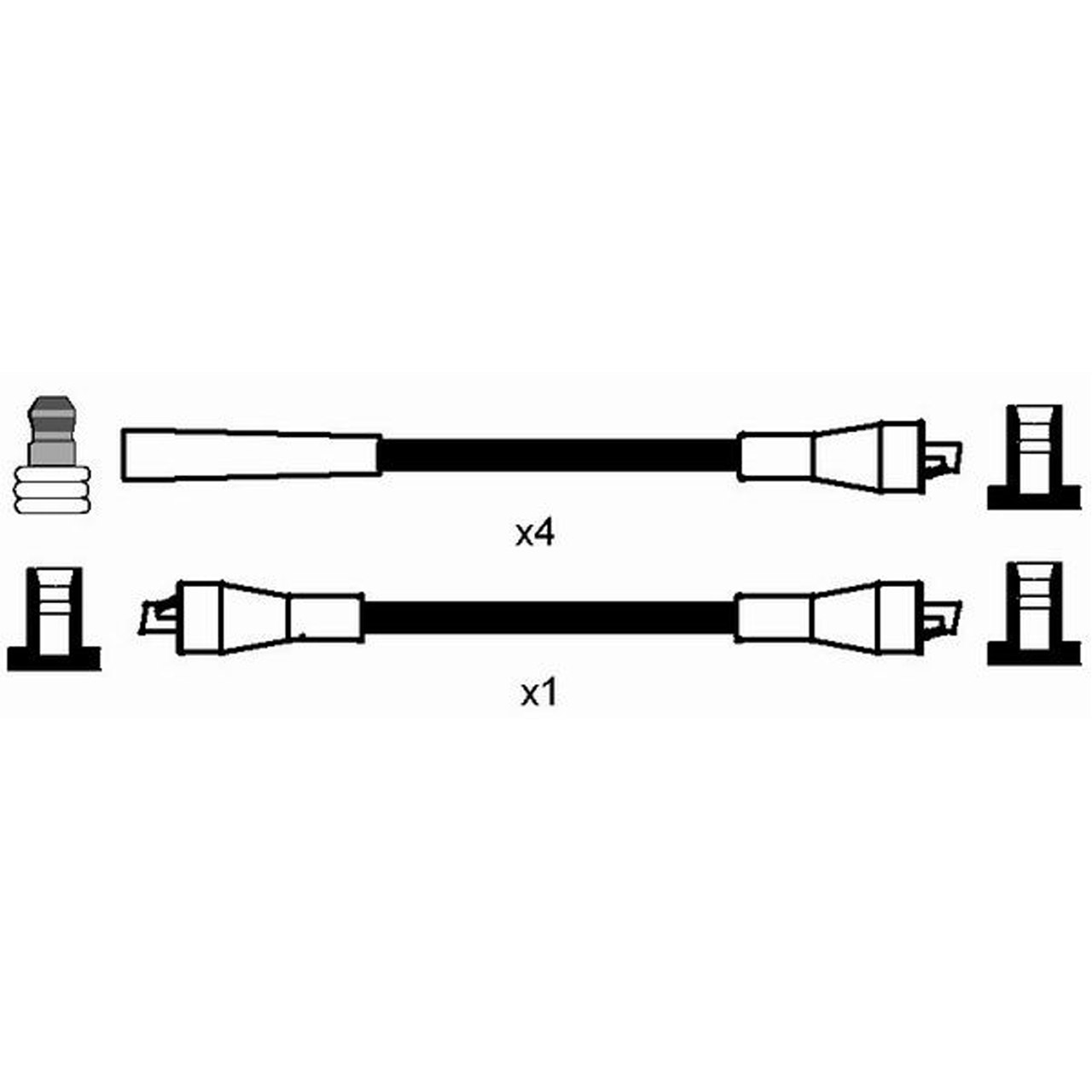 NGK 7104 RC-LD302 Zündkabelsatz Zündleitungssatz