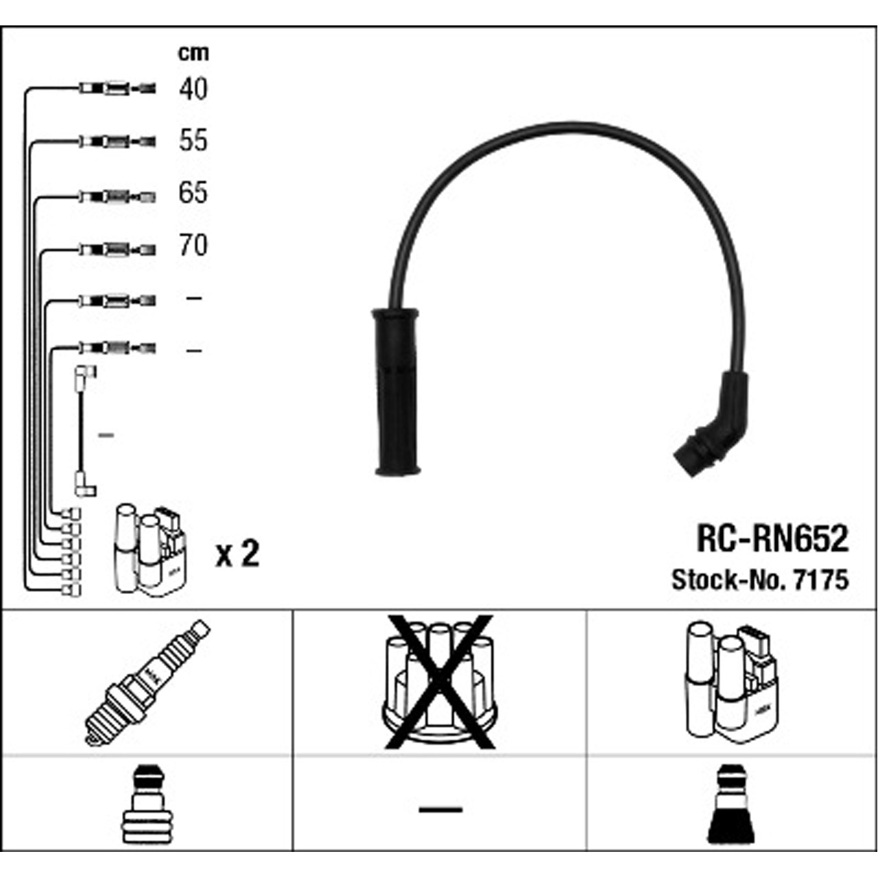 NGK 7175 RC-RN652 Zündkabelsatz Zündleitungssatz