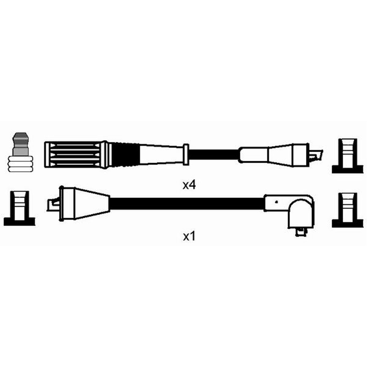 NGK 7291 RC-FT638 Zündkabelsatz Zündleitungssatz