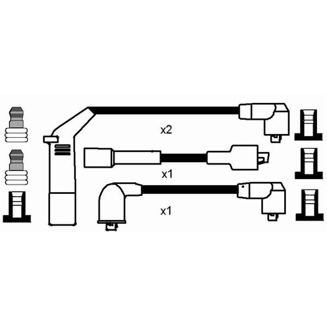 NGK 7367 RC-DW304 Zündkabelsatz Zündleitungssatz