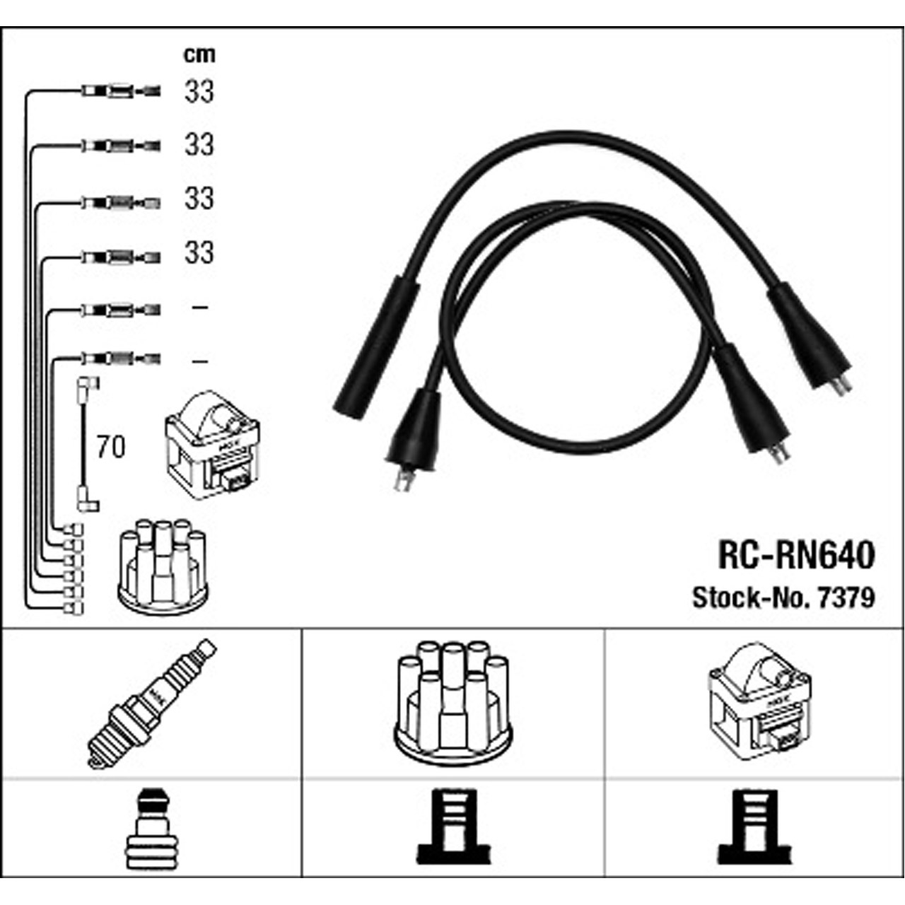 NGK 7379 RC-RN640 Zündkabelsatz Zündleitungssatz