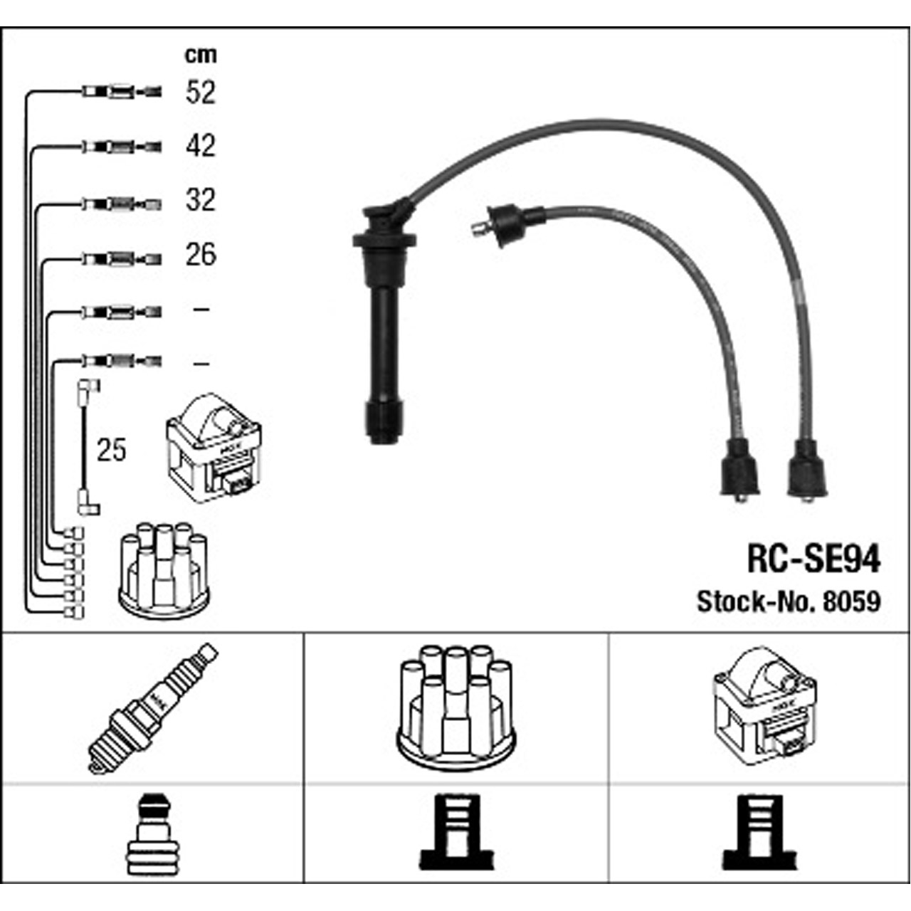 NGK 8059 RC-SE94 Zündkabelsatz Zündleitungssatz