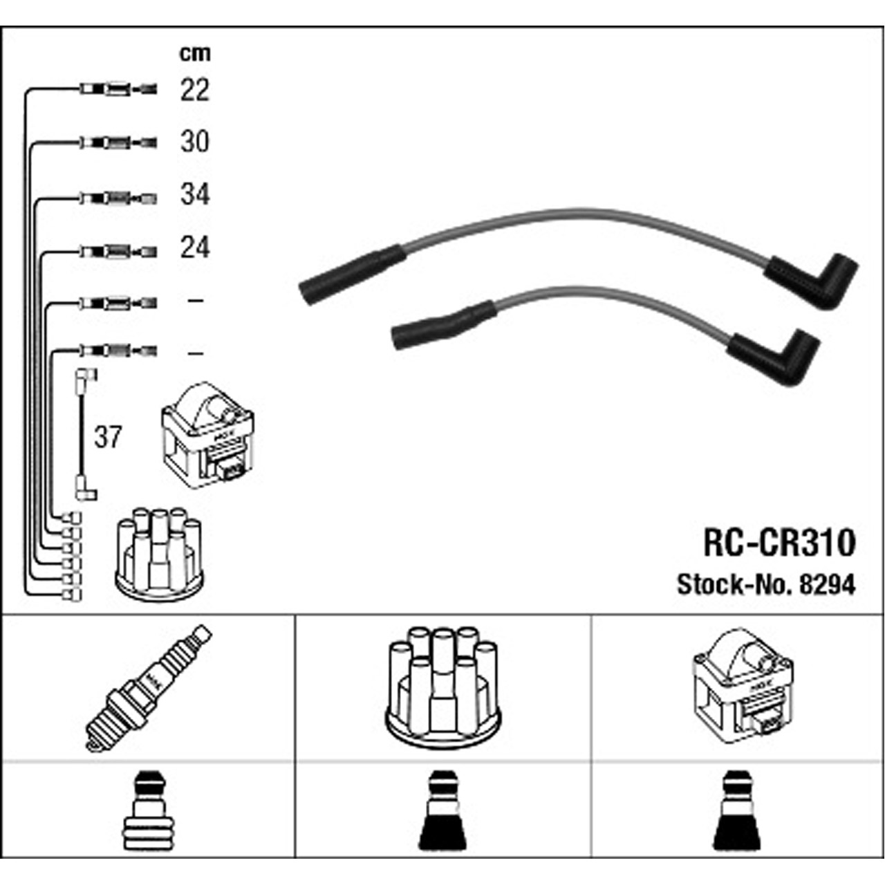 NGK 8294 RC-CR310 Zündkabelsatz Zündleitungssatz