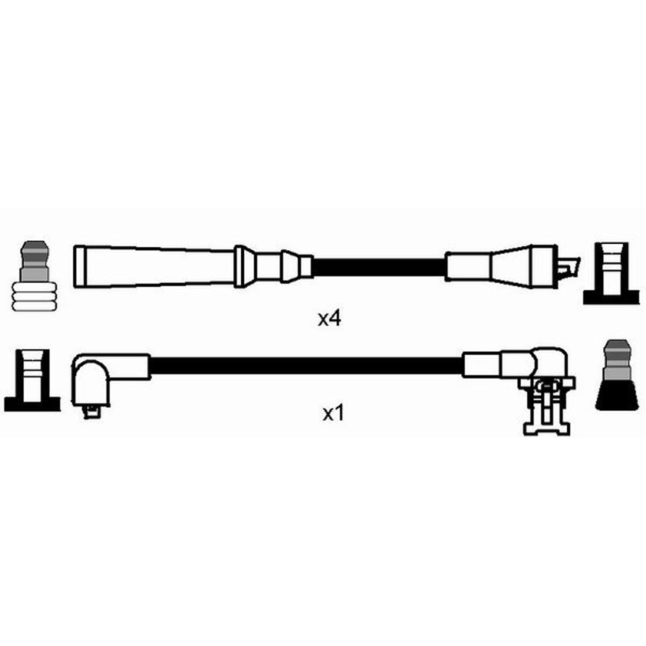 NGK 8481 RC-VL608 Zündkabelsatz VOLVO 340-360 (343 344 345) 2.0 88-115 PS 272194