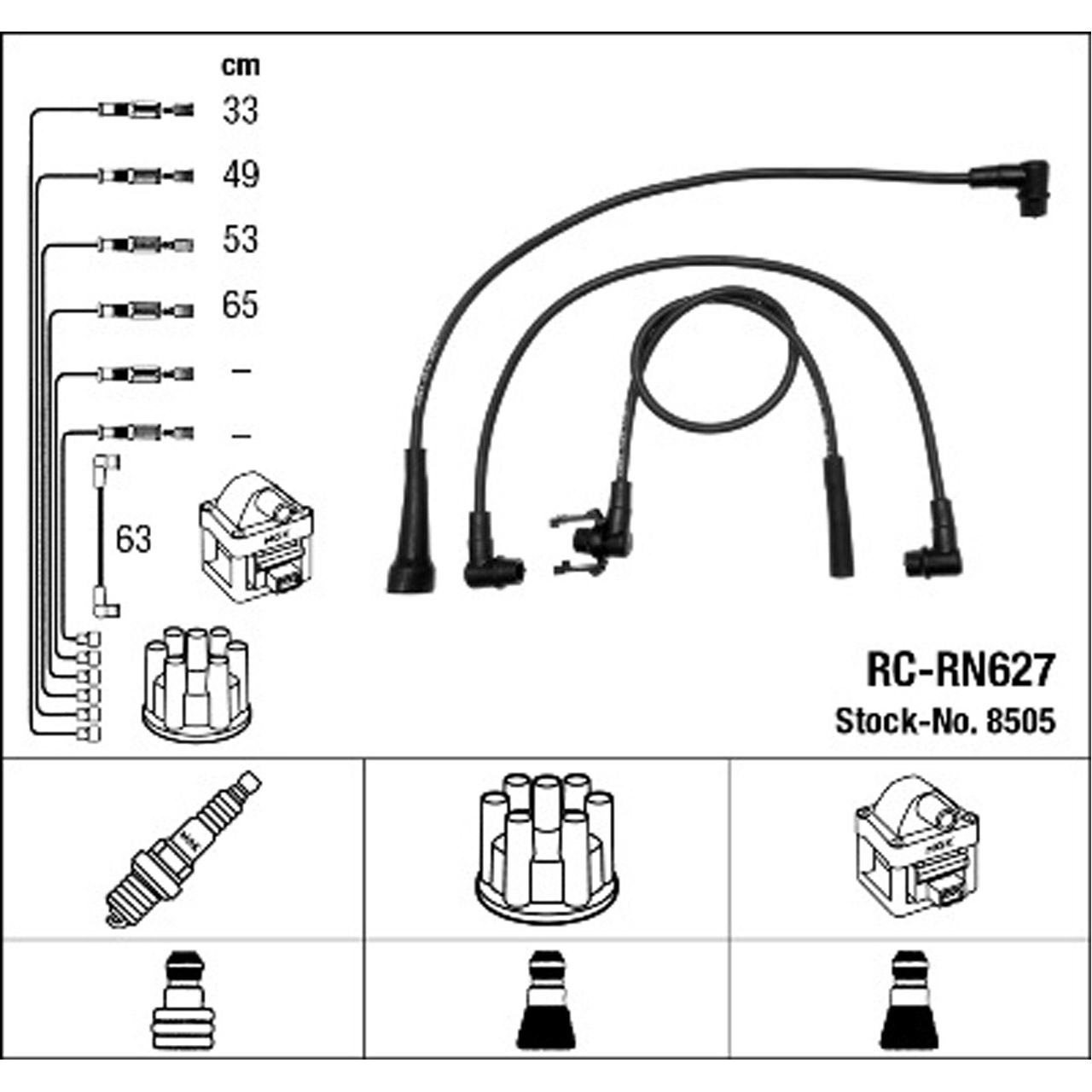 NGK 8505 RC-RN627 Zündkabelsatz Zündleitungssatz