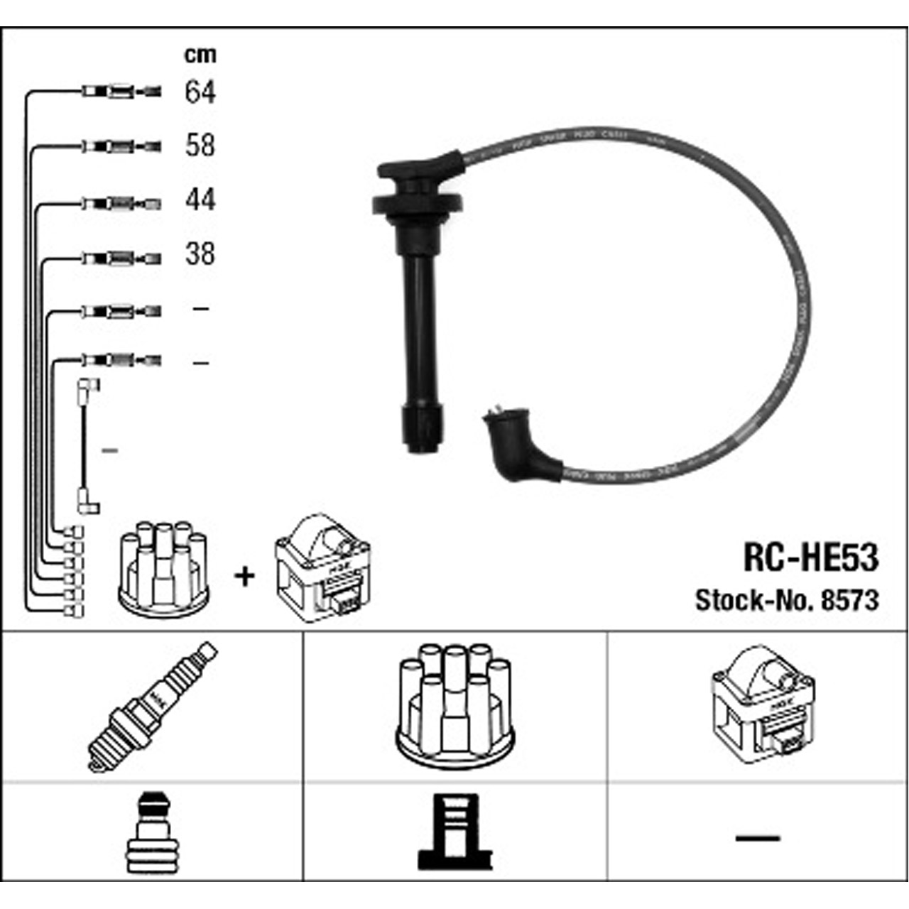 NGK 8573 RC-HE53 Zündkabelsatz Zündleitungssatz