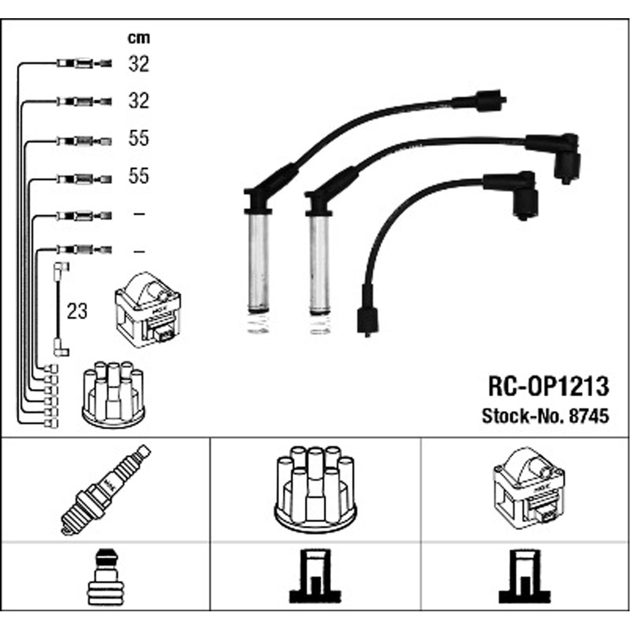 NGK 8745 RC-OP1213 Zündkabelsatz Zündleitungssatz