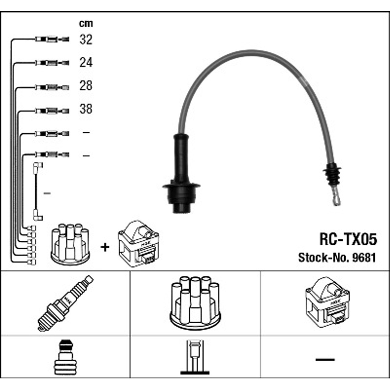 NGK 9681 RC-TX05 Zündkabelsatz Zündleitungssatz