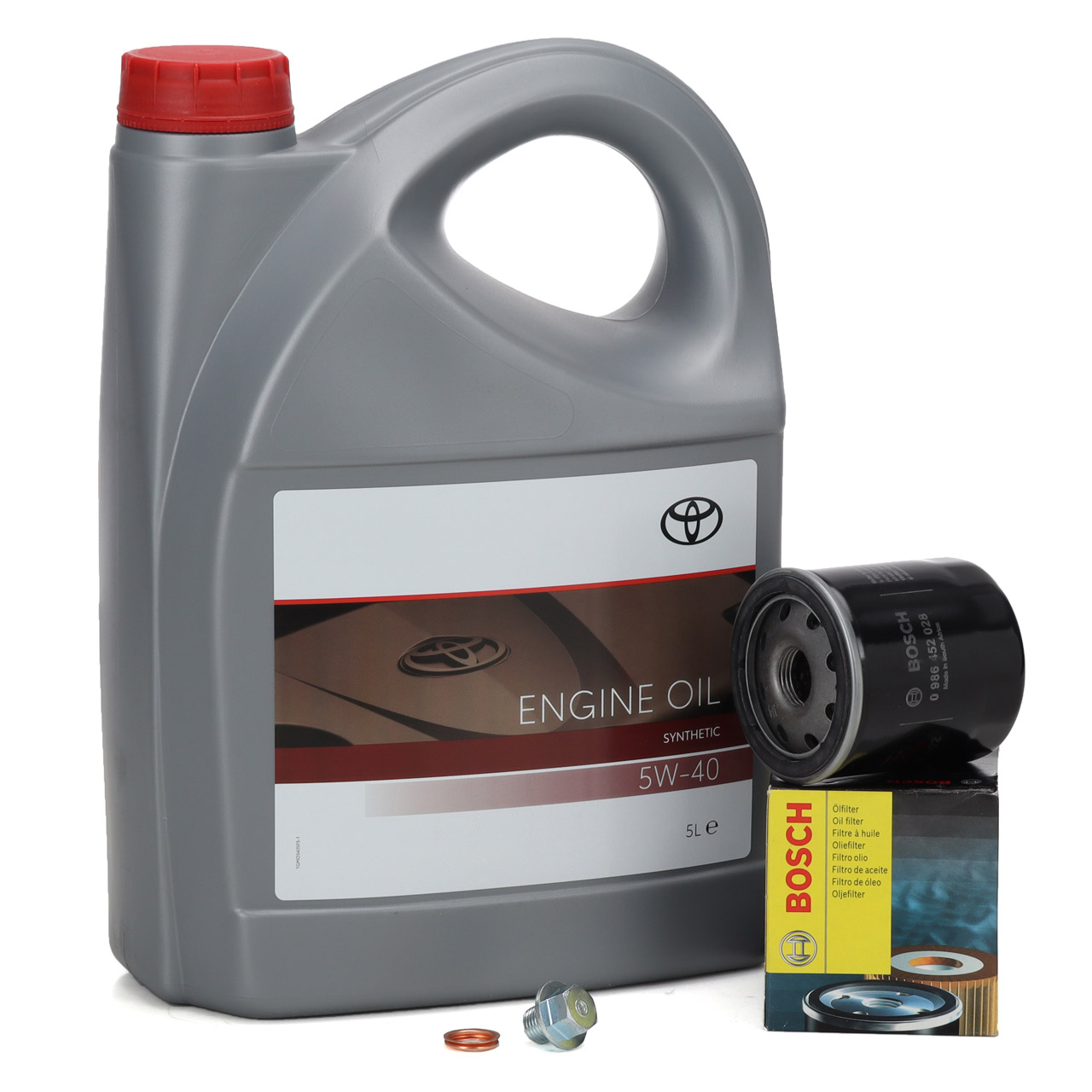 5L ORIGINAL SYNTHETIC 5W-40 Motoröl + BOSCH 0986452028 Ölfilter für TOYOTA LEXUS