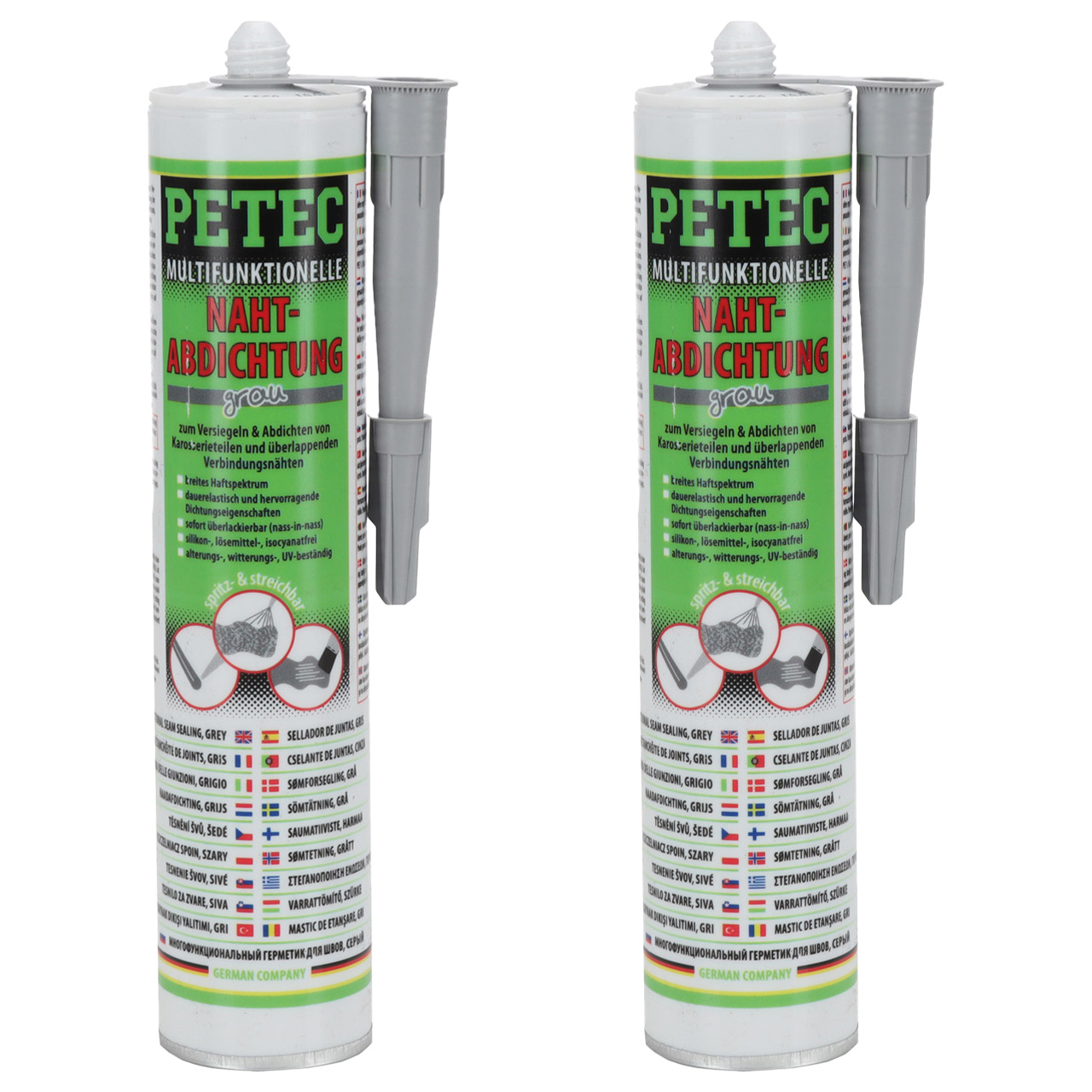 2x 310ml PETEC 94131 Multifunktionelle Nahtabdichtung Abdichtung Kartusche GRAU