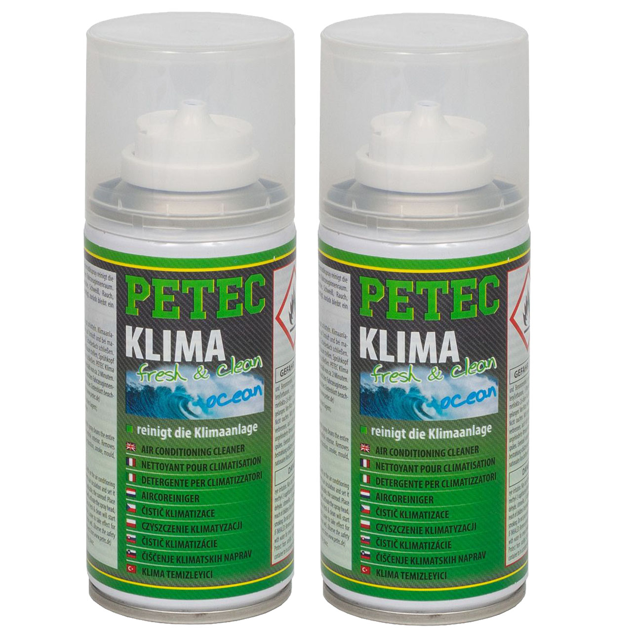 2x 150ml PETEC 71450 Klima Fresh & Clean Klimaanlagen-Lufterfrischer OCEAN