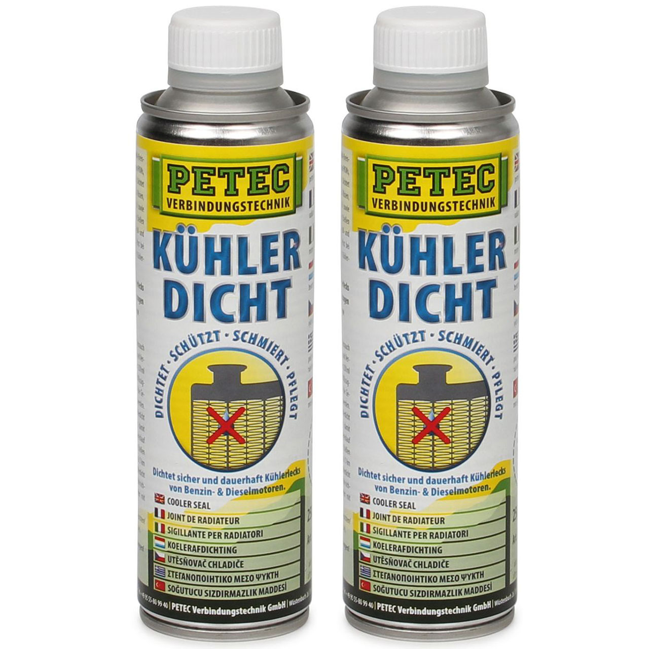 PETEC 80250 Kühlerdicht Kühlerdichtstoff Kühlerdichtmittel 2x 250ml GRÜN