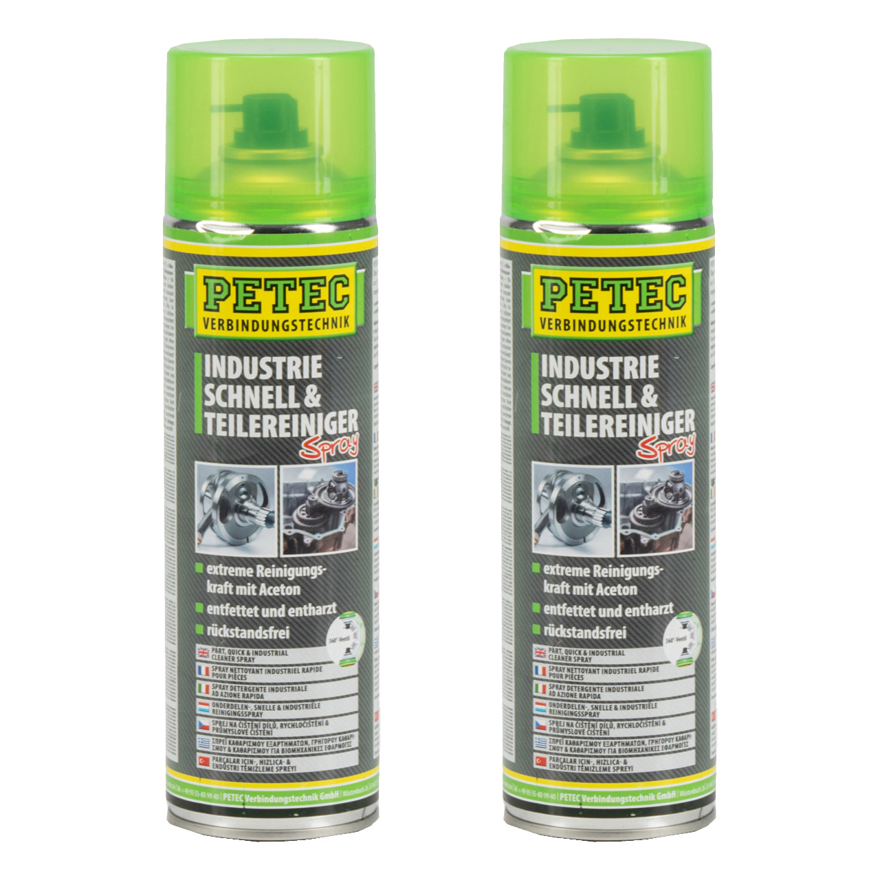 2x 500ml PETEC 71750 Industrie-, Schnell- & Teilereiniger Schnellreinigerspray