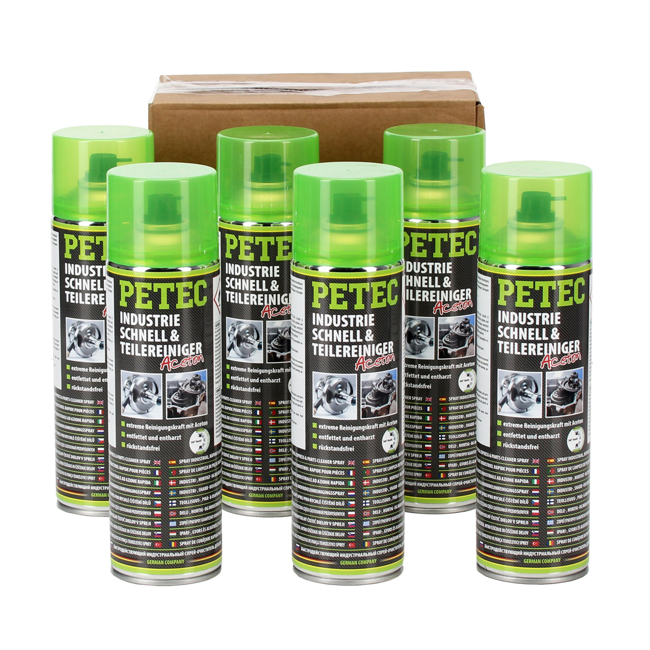 6x 500ml PETEC 71750 Industrie-, Schnell- & Teilereiniger Schnellreinigerspray