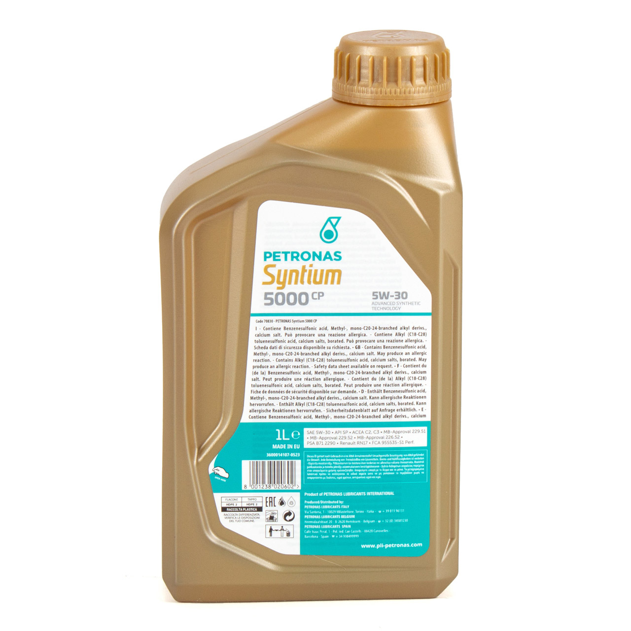 1L 1 Liter PETRONAS Syntium 5000 CP 5W-30 Motoröl Öl MB 229.51/52 PSA B712290 Renault RN17