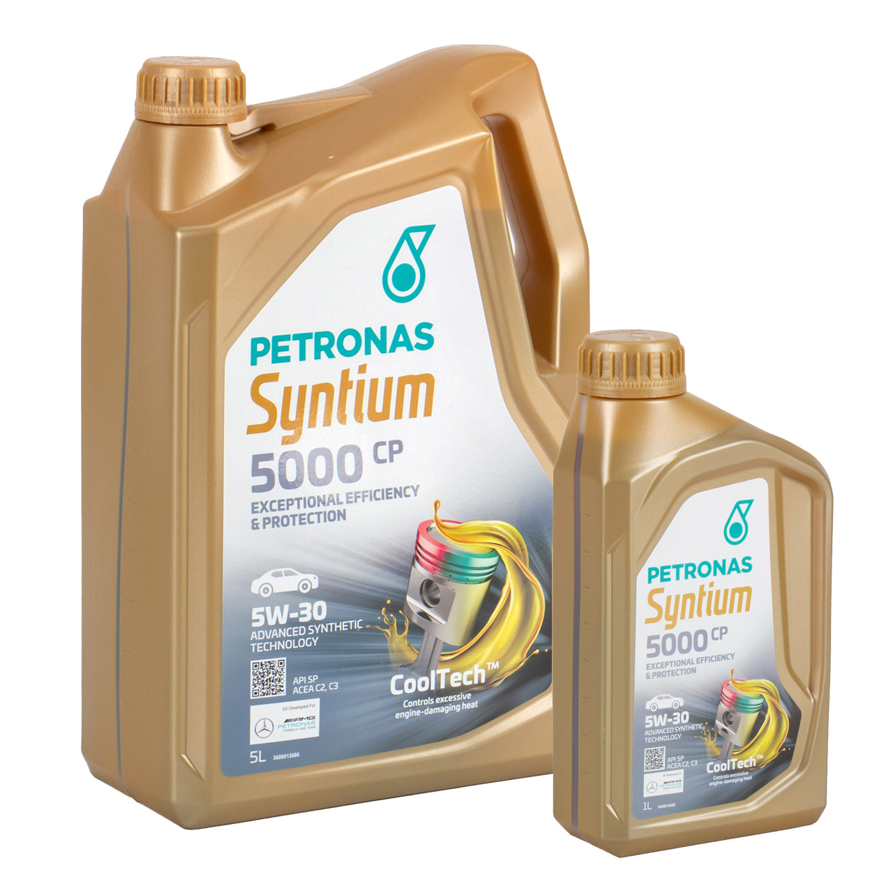 6L 6 Liter PETRONAS Syntium 5000 CP 5W-30 Motoröl Öl MB 229.51/52 PSA B712290 Renault RN17