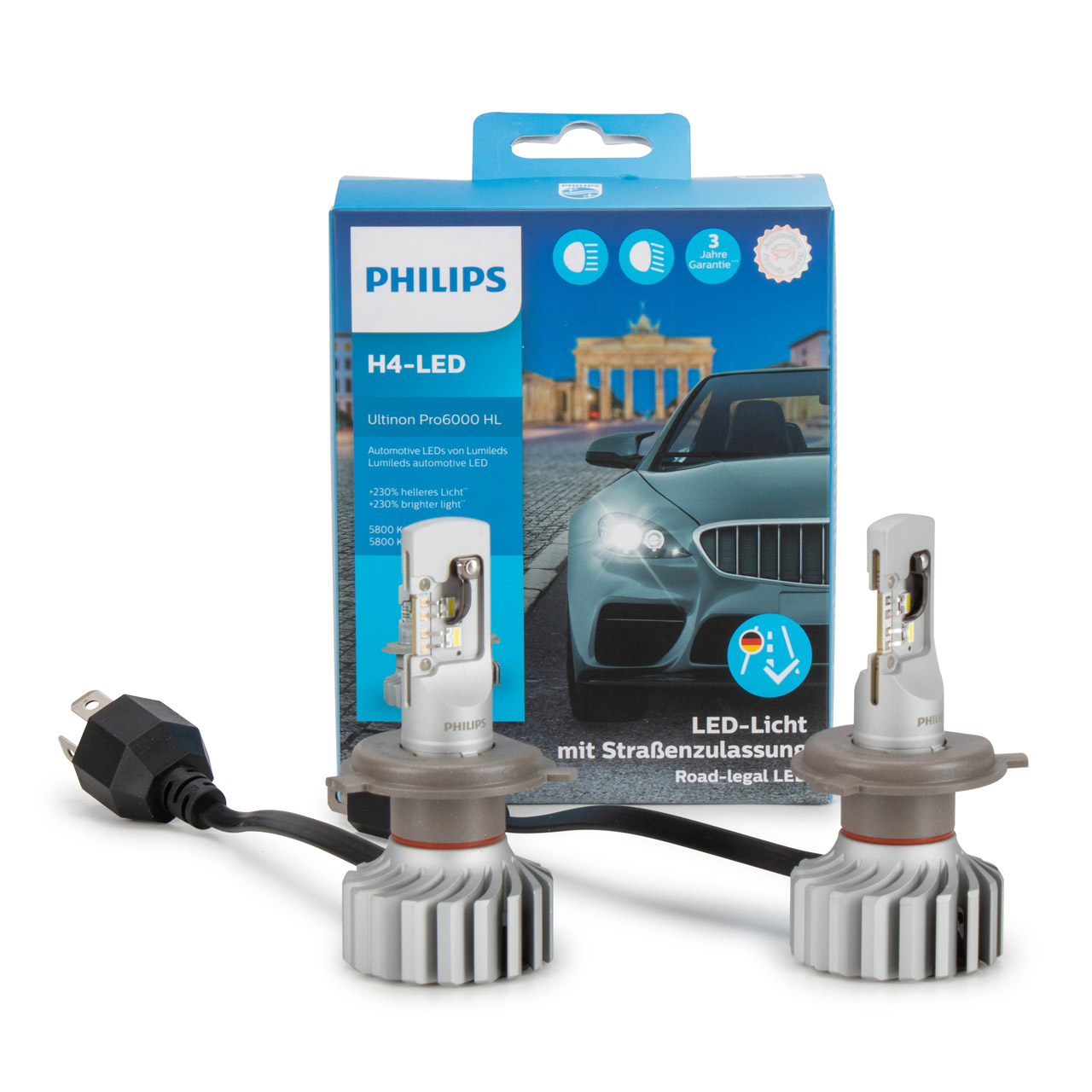 Philips Ultinon Pro6000 LED H7 Road Light Bulb + 230% Brighter :  : Automotive