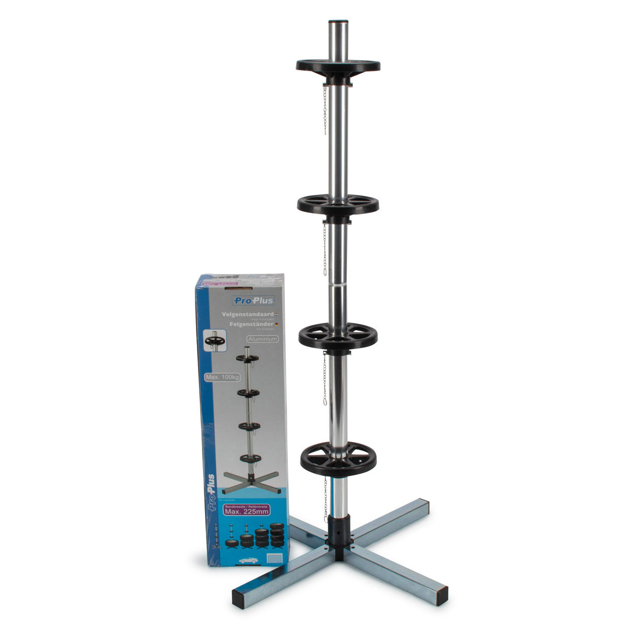 PROPLUS 390059 Felgenbaum Felgenständer Aluminium für 4 Reifen bis 225mm max 100kg