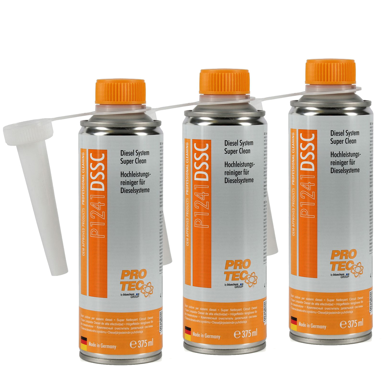 3x 375ml PROTEC DSSC Diesel System Super Clean Hochleistungs-Diesel-Systemreiniger