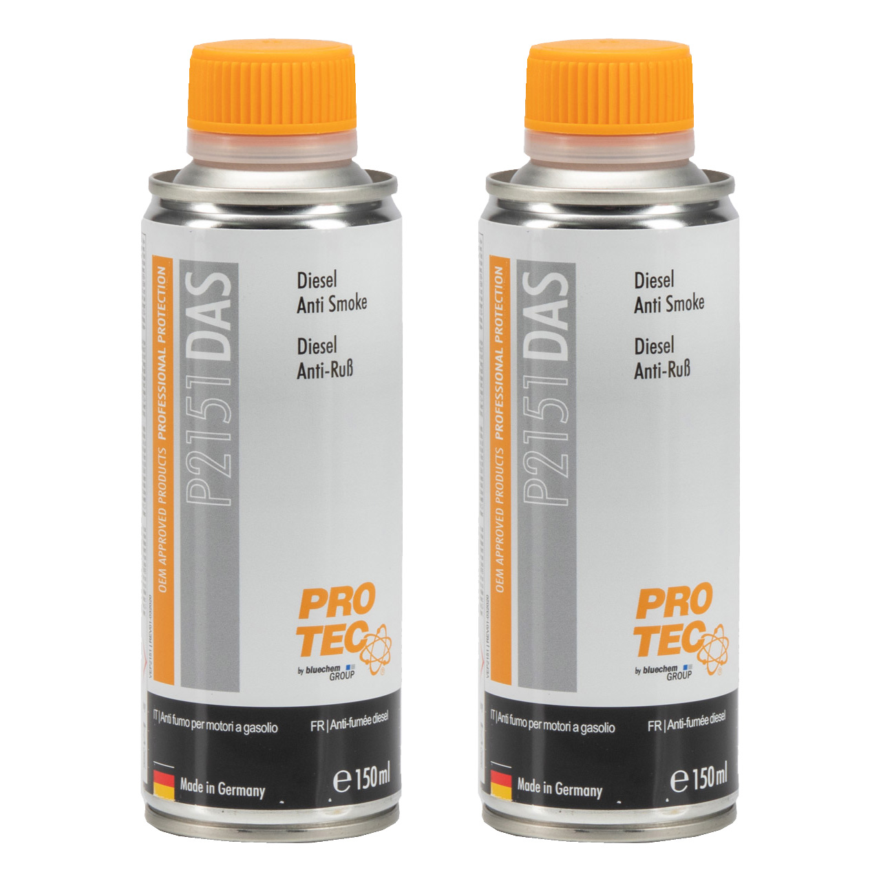 2x 150ml PROTEC P2151 DAS Diesel Anti Ruß Stop Smoke Reduziert die Rußbildung