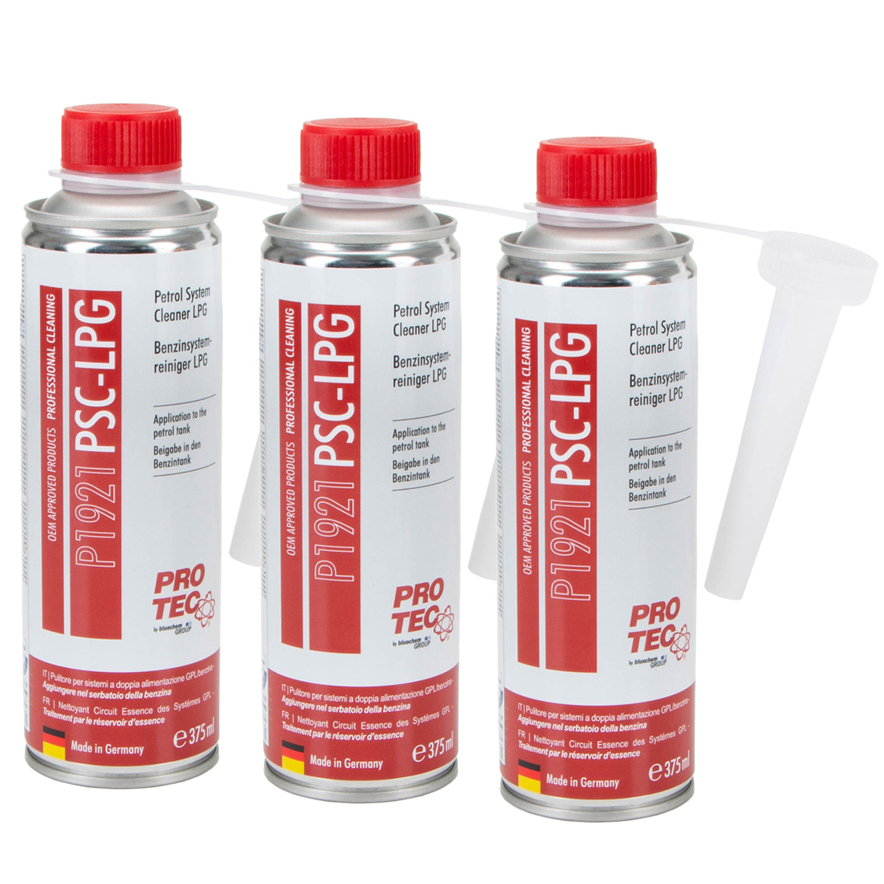 3x 375ml PROTEC P1921 Benzinsystemreiniger Benzinreiniger PSC-LPG Additiv