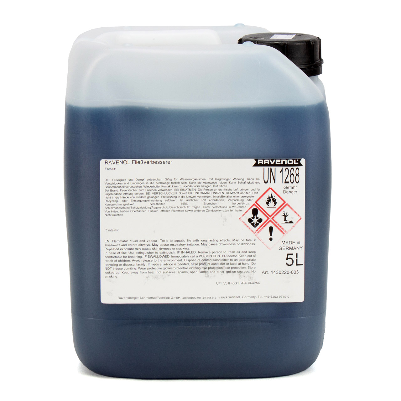 RAVENOL Fließverbesserer 1:1000 5 Liter Diesel Heizöl Frostschutz 5L Frost  Öl