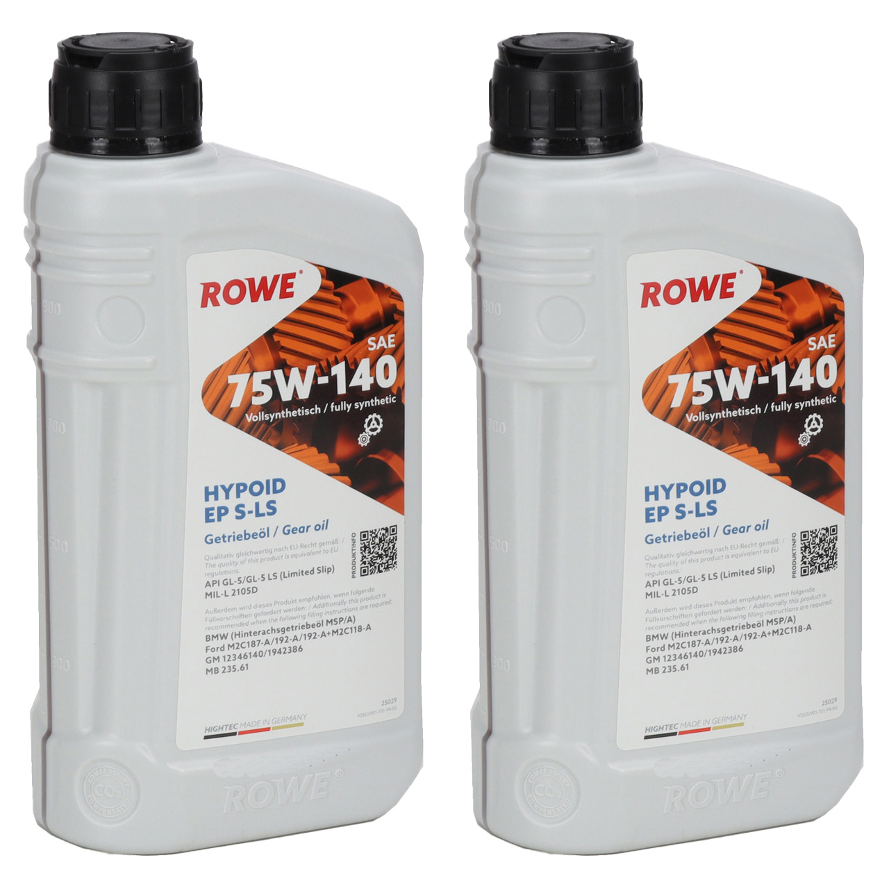 2L 2 Liter ROWE HYPOID EP S-LS SAE 75W-140 Limited Slip Schaltgetriebeöl API GL-5 / LS