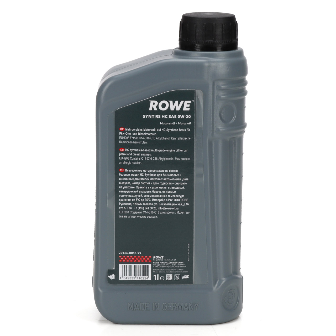 1L 1 Liter ROWE SYNT RS HC 0W-20 0W20 Motoröl Öl ACEA A5/B5 API SN/CF HYBRID