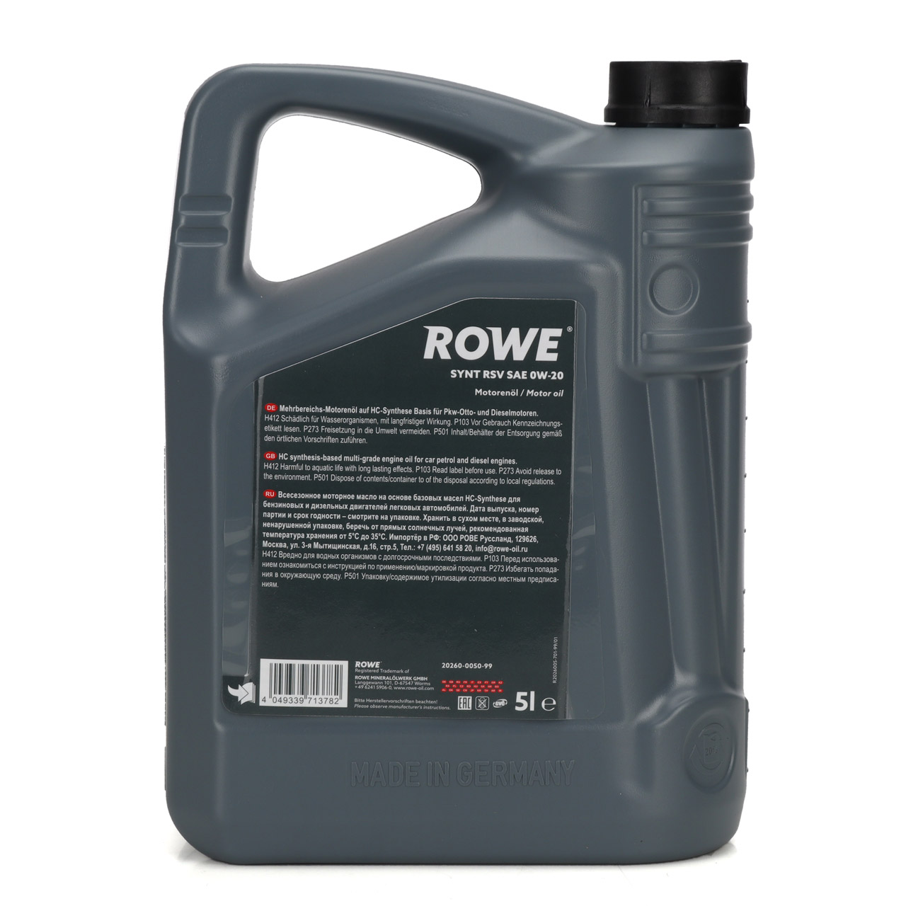 5L 5 Liter ROWE SYNT RSV 0W-20 0W20 Motoröl Öl ACEA C5 Volvo VCC RBS0-2AE HYBRID