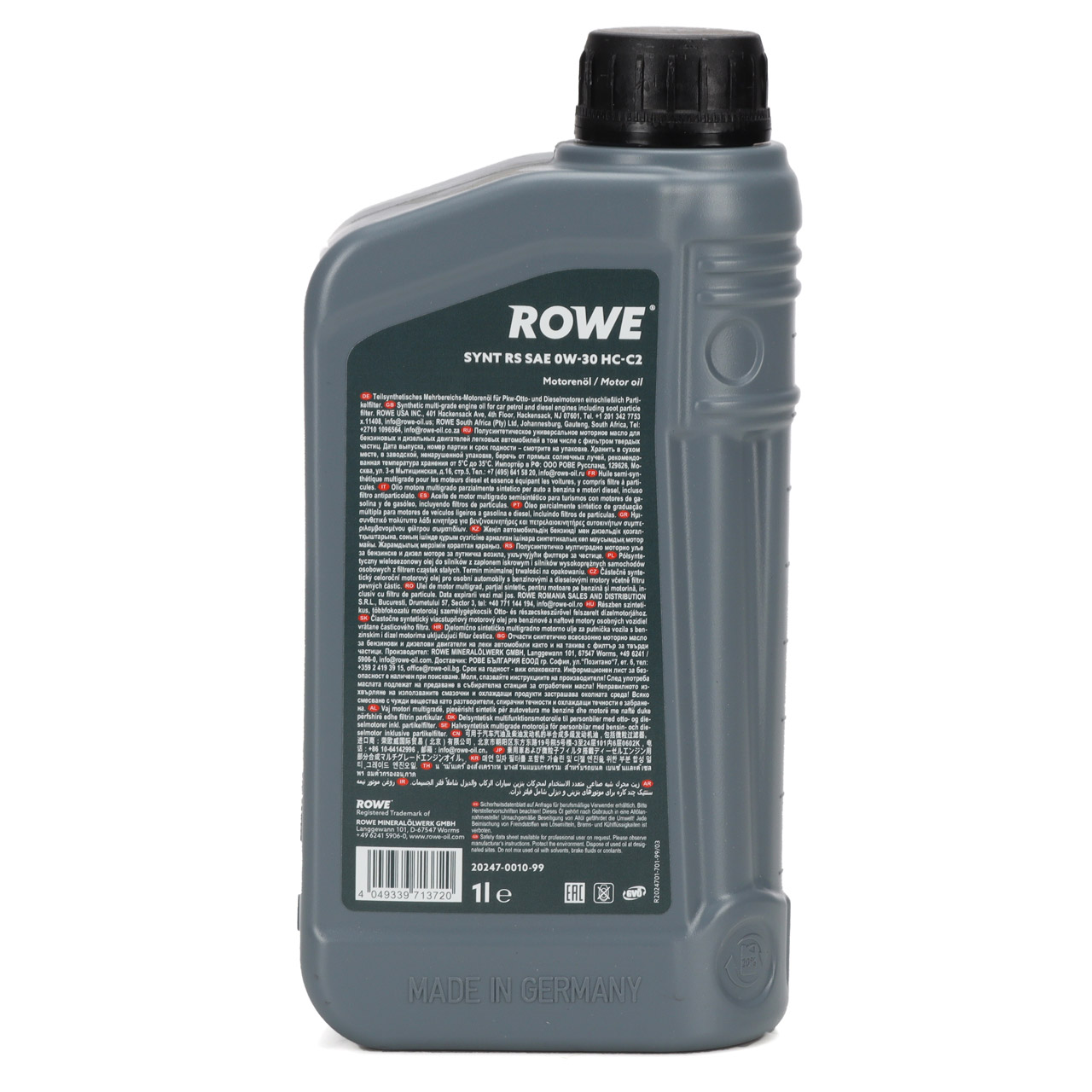 1L 1 Liter ROWE SYNT RS HC-C2 0W-30 Motoröl Öl ACEA C2 PSA B712312 Fiat 9.55535-DS1/GS1