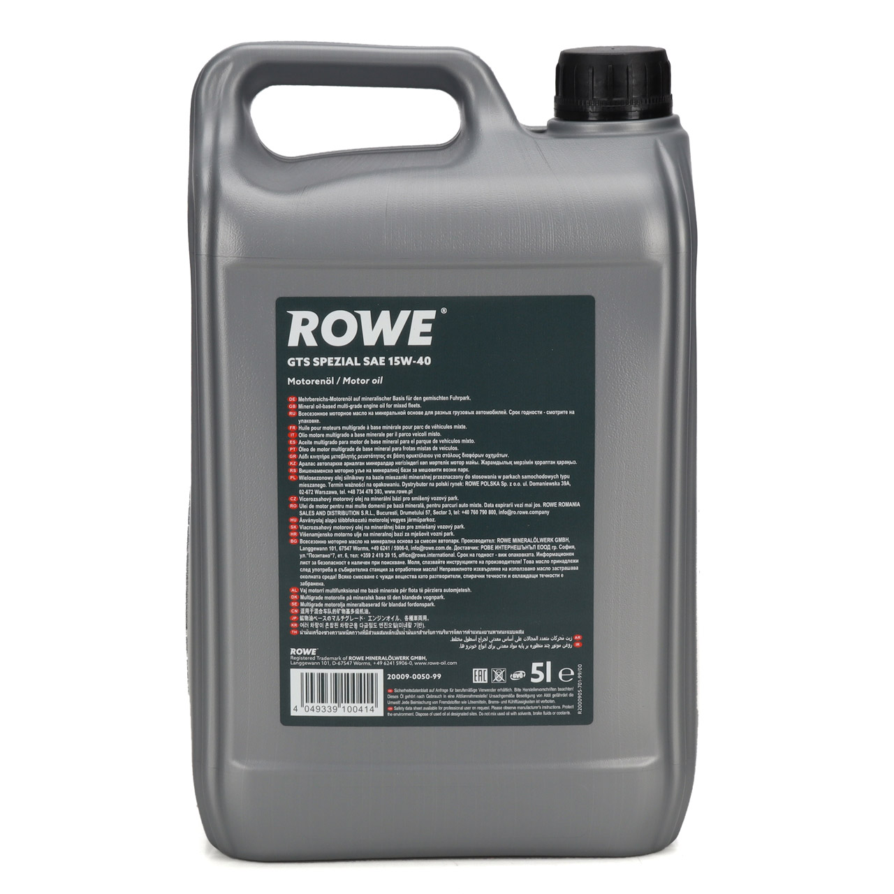 5L 5 Liter ROWE GTS SPEZIAL 15W-40 15W40 Motoröl Öl API SF/CD CCMC D/G2 MIL-L-2104D