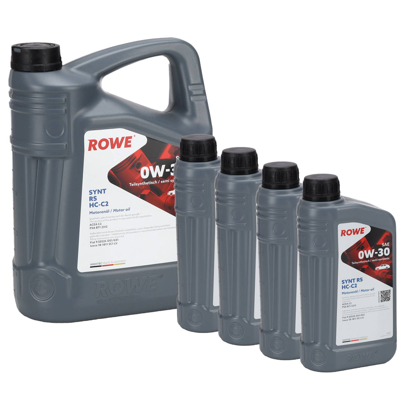 9L 9 Liter ROWE SYNT RS HC-C2 0W-30 Motoröl Öl ACEA C2 PSA B712312 Fiat 9.55535-DS1/GS1