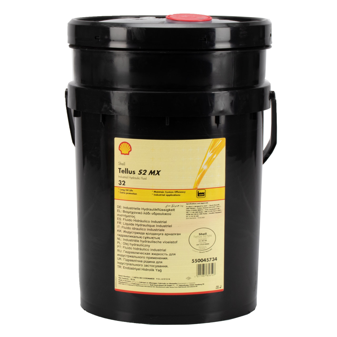SHELL TELLUS S2 MX 32 Industrielles Hydrauliköl für Kräne Bagger - 20L 20 Liter