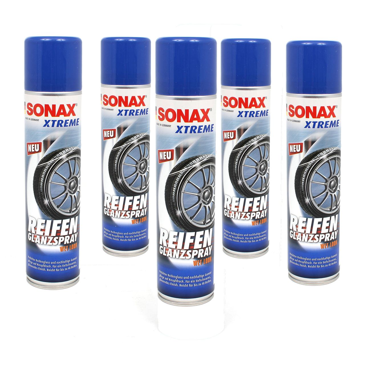 SONAX 235300 Xtreme ReifenGlanzSpray Wet Look Sprayflasche Reifenspray 5x 400ml