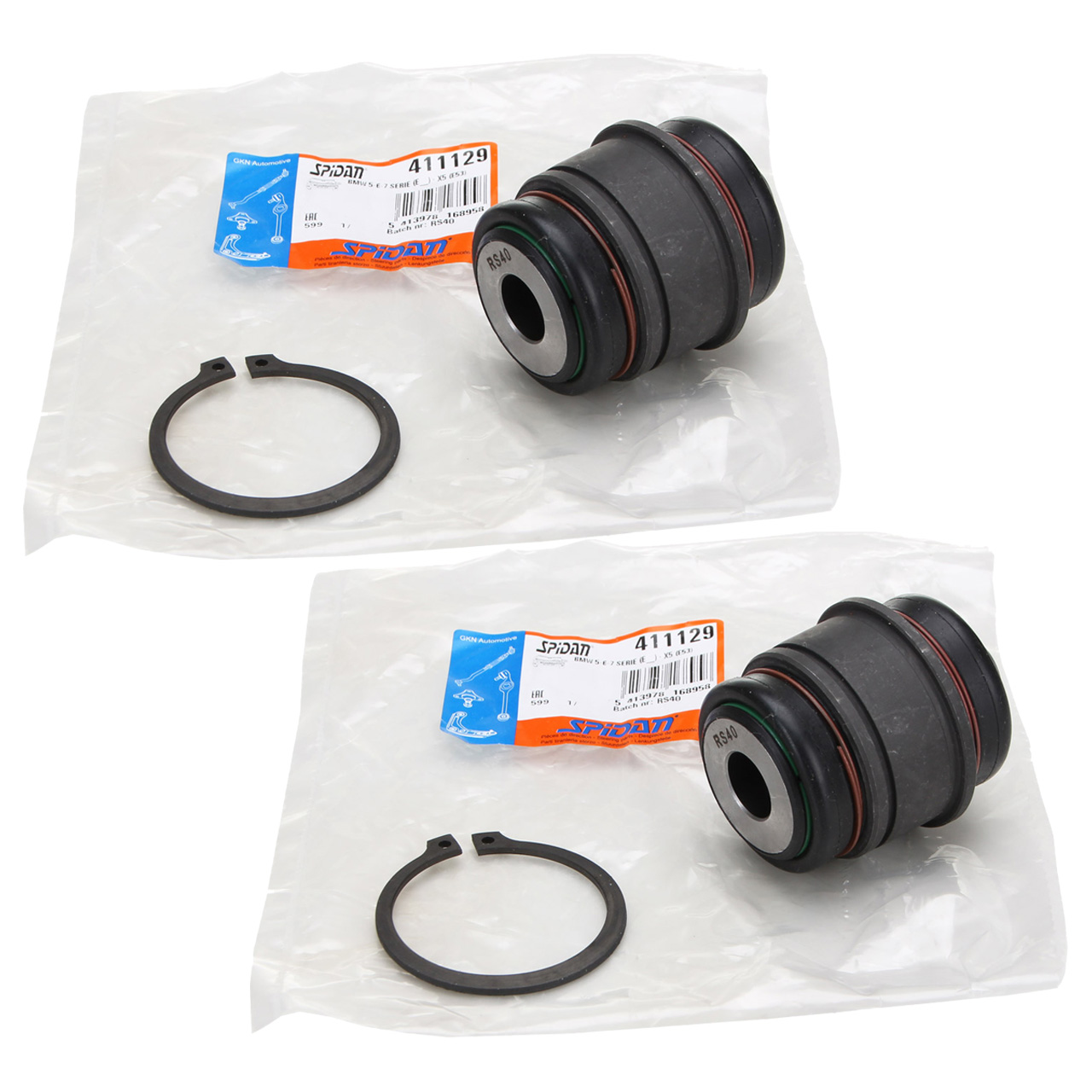 2x SPIDAN 411129 Lagerbuchse Radlagergehäuse BMW E39 E60-61 E63-64 E38 E65-67 hinten